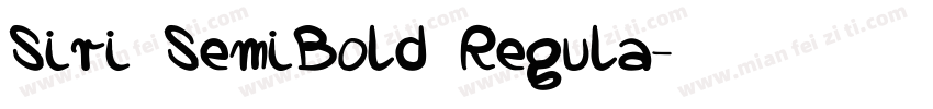 Siri SemiBold Regula字体转换